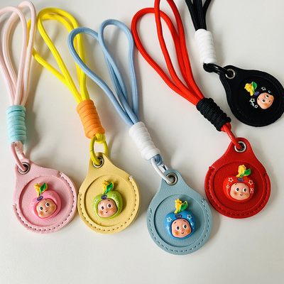 可爱星星苹果卡套水滴电梯卡保护套圆形小卡套挂件