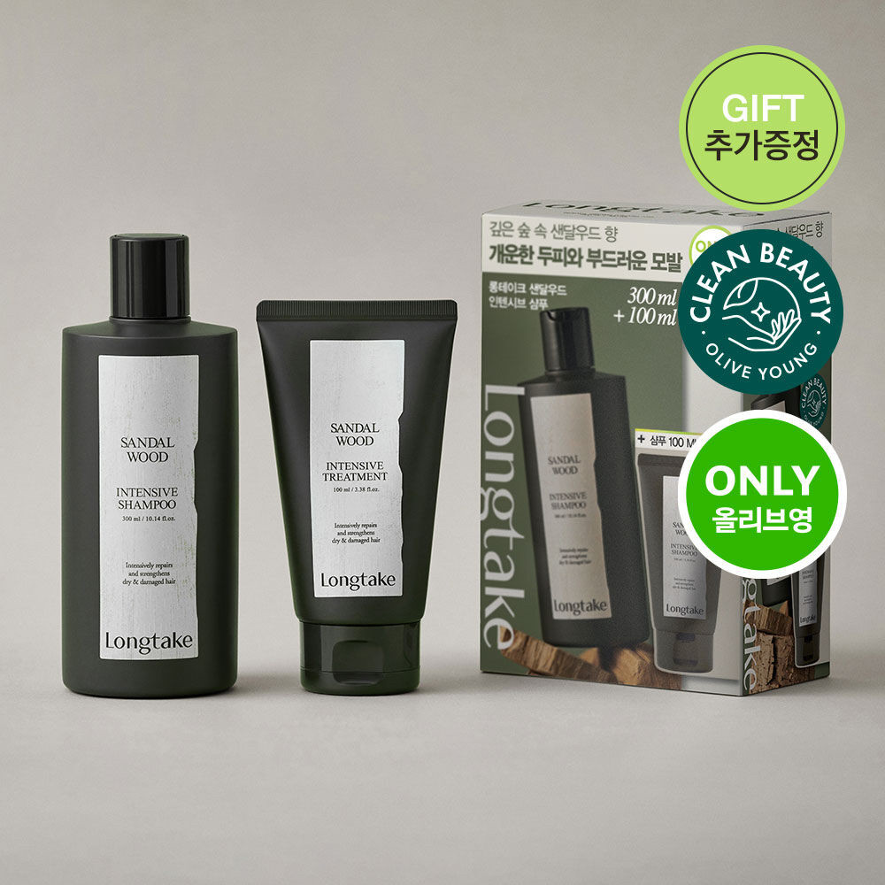 韩国委托代买Longtake自然温和损伤修护营养香氛洗发水300g+100g