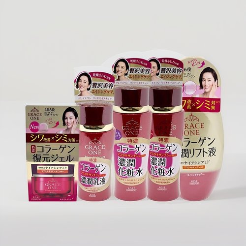 日本委托代买KOSE/高丝grace one熟龄肌胶原蛋白保湿紧致水乳面霜