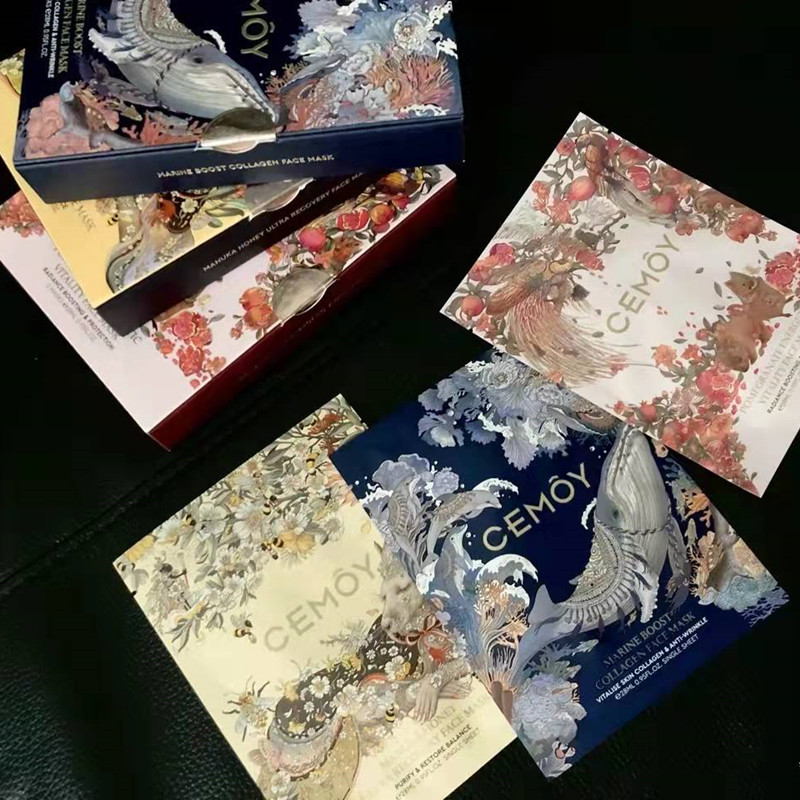 澳洲CEMOY面膜冰川黑面膜石榴焕彩麦卢卡蜂蜜安瓶修护补水亮白5片
