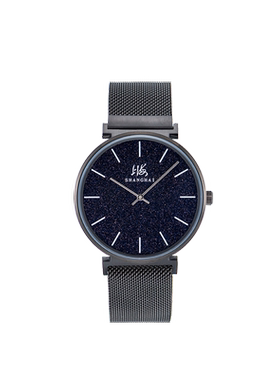 上海手表男女款简约时尚砂金石钢带石英腕表DR0153