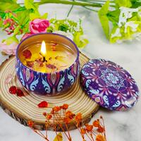 Dried flower scented candles for home living room incense to aid sleep and calm the mind, bedroom candles, gift boxes, ornaments, wedding souvenirs thumbnail 8
