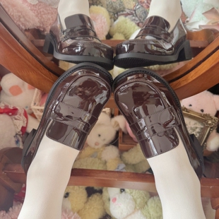小方果萌萌甜心原创lolita中高跟制服乐福小皮jk鞋 日系学生 基础款