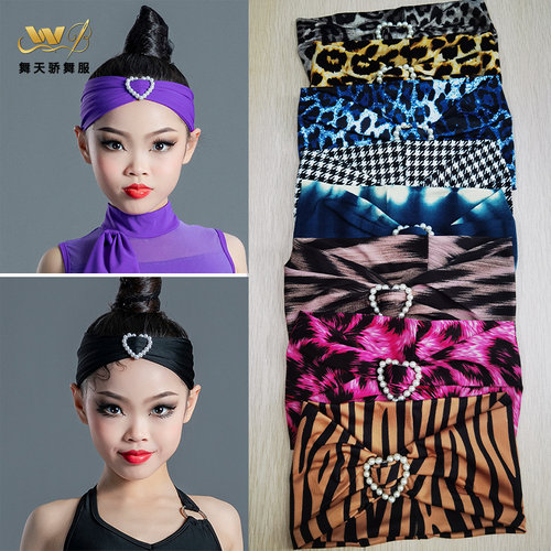 拉丁舞珍珠发带女儿童舞蹈头饰