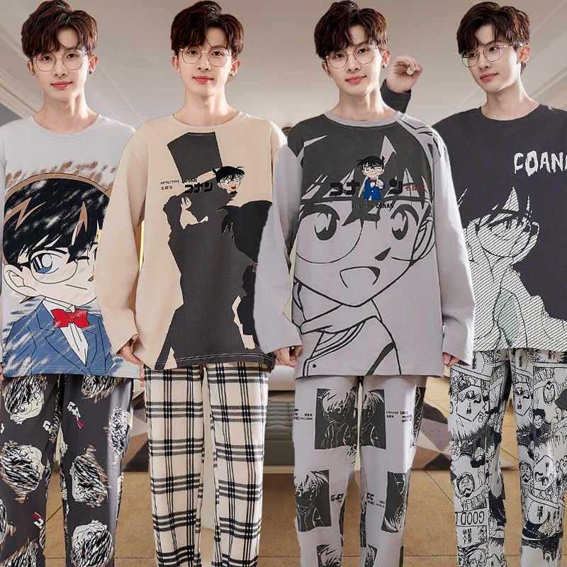 睡衣男纯棉卡通名侦探柯南