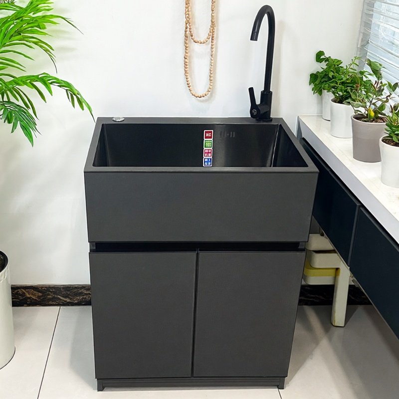 洗手池阳台太空铝洗衣柜洗衣池一体户外洗手盆不锈钢水槽洗手台