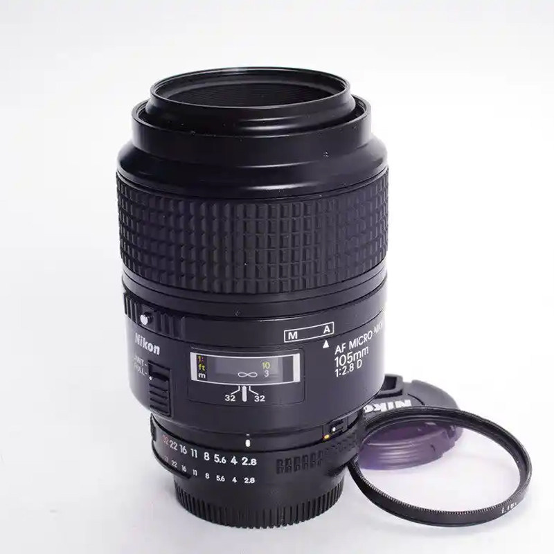 经典老百微尼康105mm微距定焦镜头F2.8D大光圈单反相机镜头