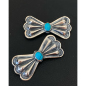 不同银匠 复古手工925纯银松石蝴蝶结胸针余文乐同款 男女别针潮流