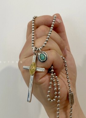 欧美复古925纯银项链男女款