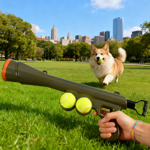 宠物橡胶球发射器户外运动解闷训