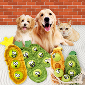 陪睡解闷狗狗玩具球可藏食大型幼犬会叫发声解压磨牙毛绒玩具豌豆