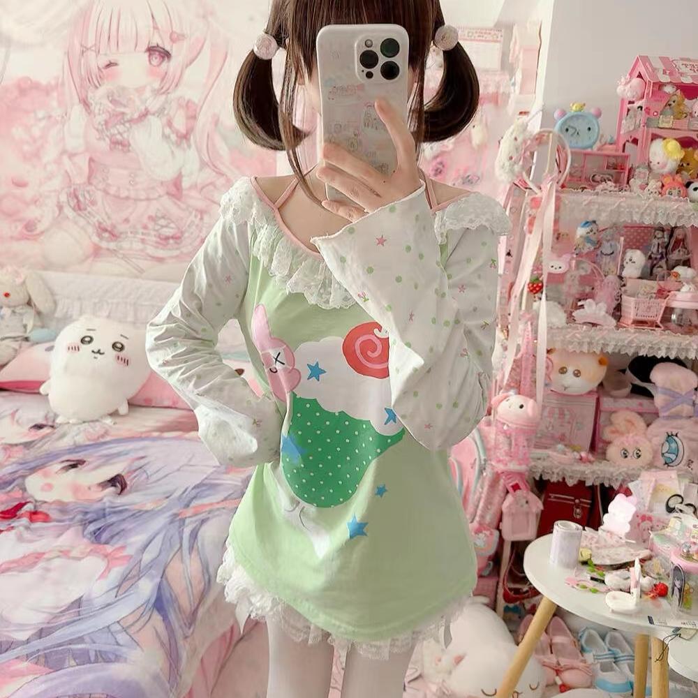 日系甜美可爱亚文化T恤