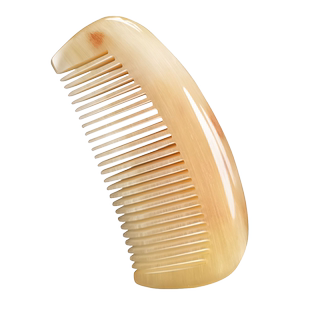 角梳加厚超厚天然正品羊角梳便携头部经络按摩梳专用女士梳密齿