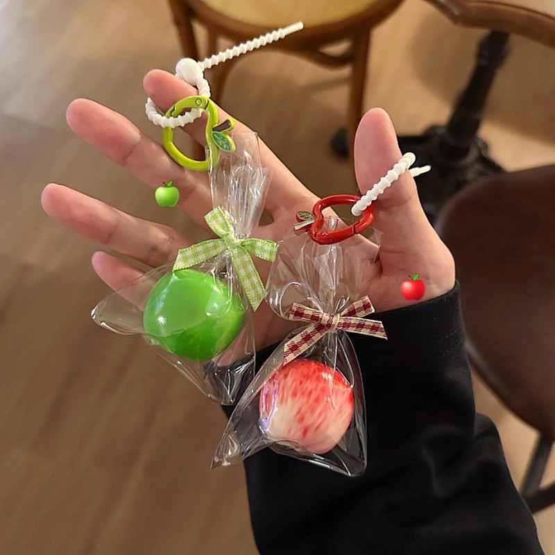 创意高颜值一颗苹果挂件钥匙扣情侣包包挂件平安果挂饰平安夜礼物