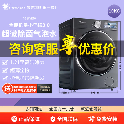 小天鹅10KG小乌梅3.0新TG10VE40