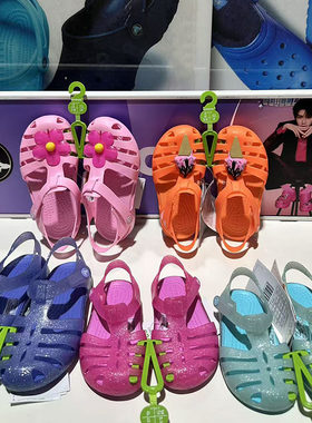 crocs /卡骆驰儿童户外时尚经典伊莎贝拉水晶凉鞋洞洞鞋潮208445