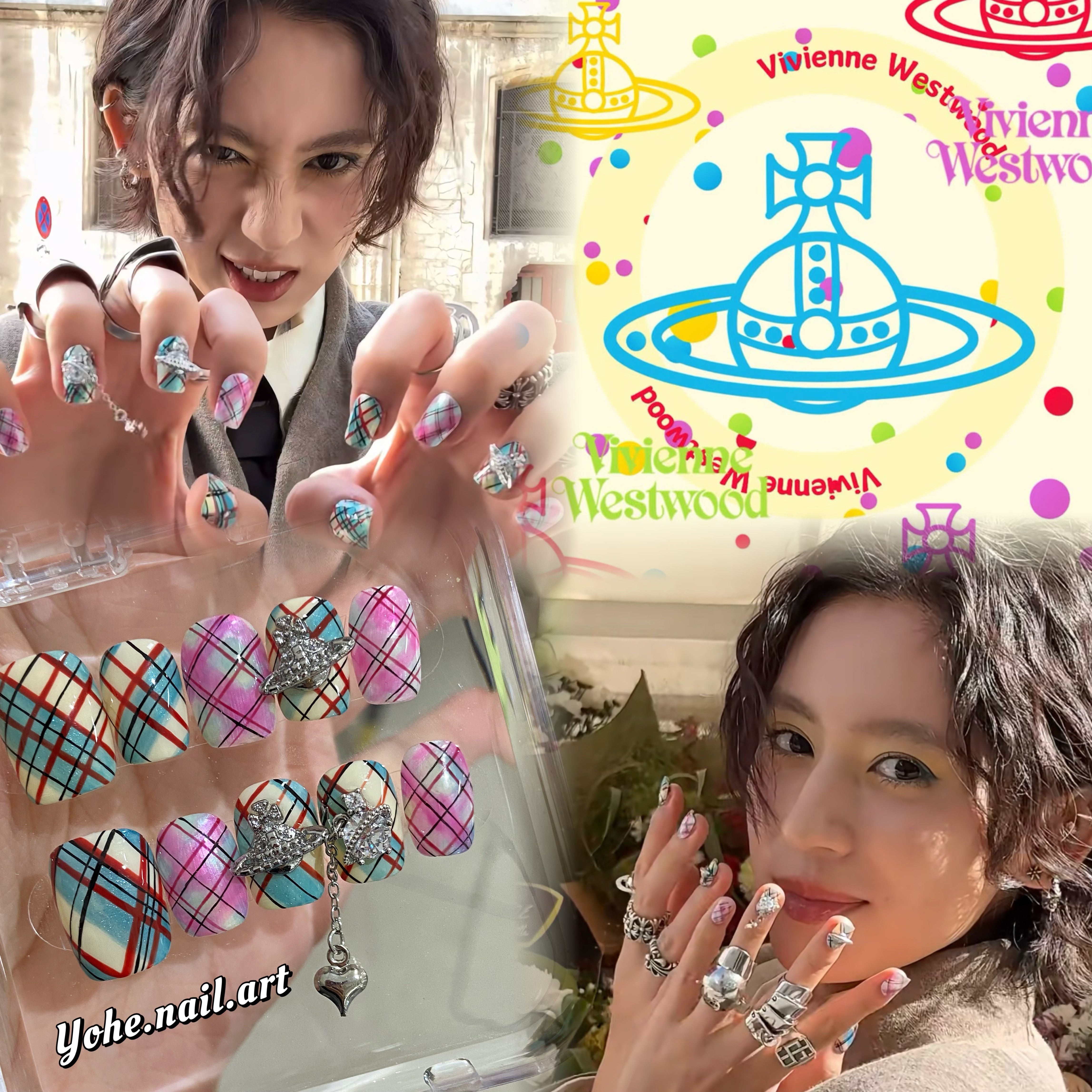 宥荷Studio 西太后格纹 高级感穿戴甲美甲定制假指甲手工定制短甲,彩妆/香水/美妆工具,穿戴甲/甲片,淘宝优惠券,粉丝福利购,淘宝优惠卷