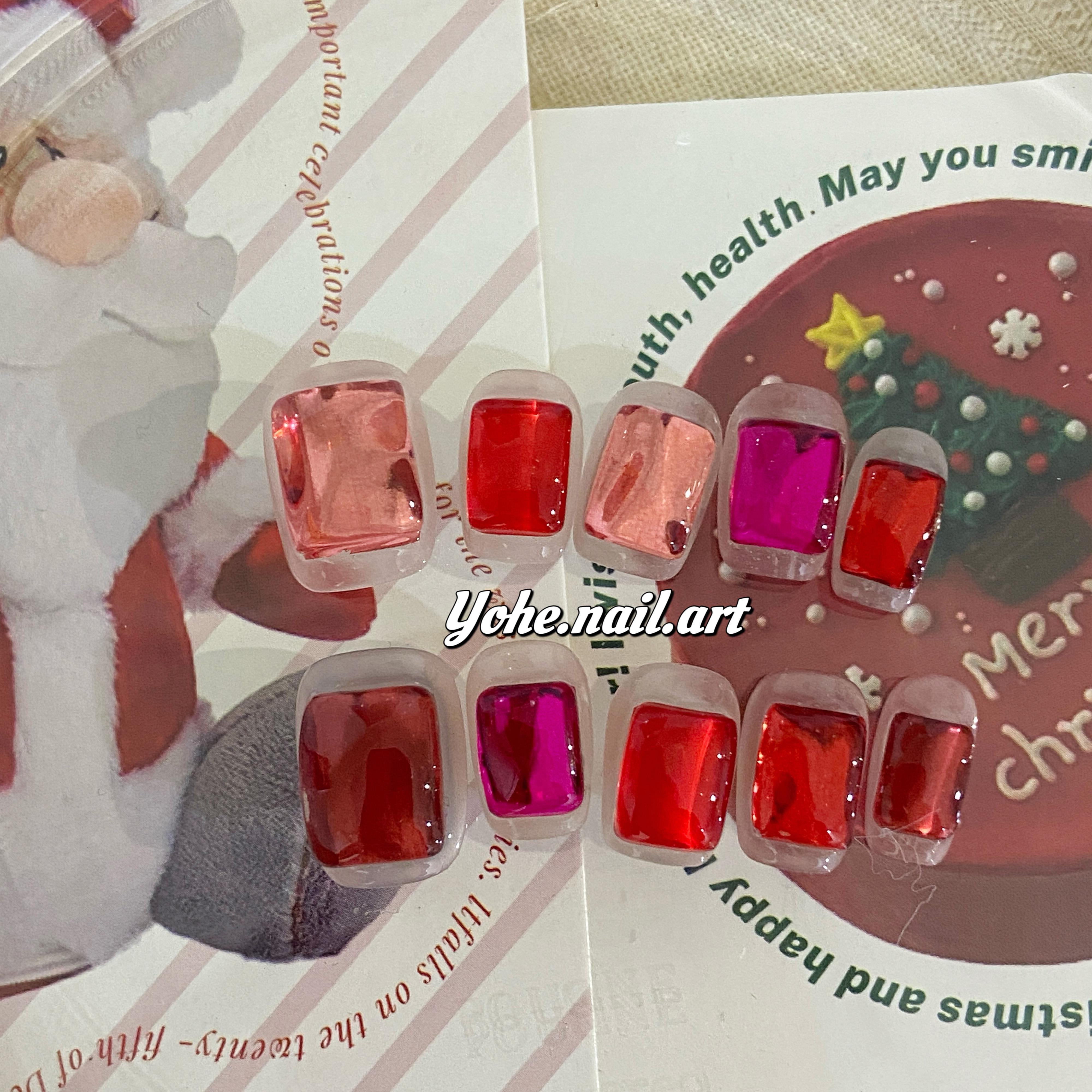 新年冰块高级感穿戴甲美甲