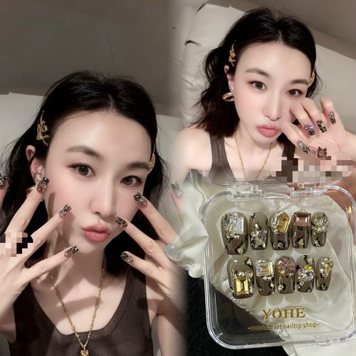 豹赚陈太太同款穿戴甲美甲