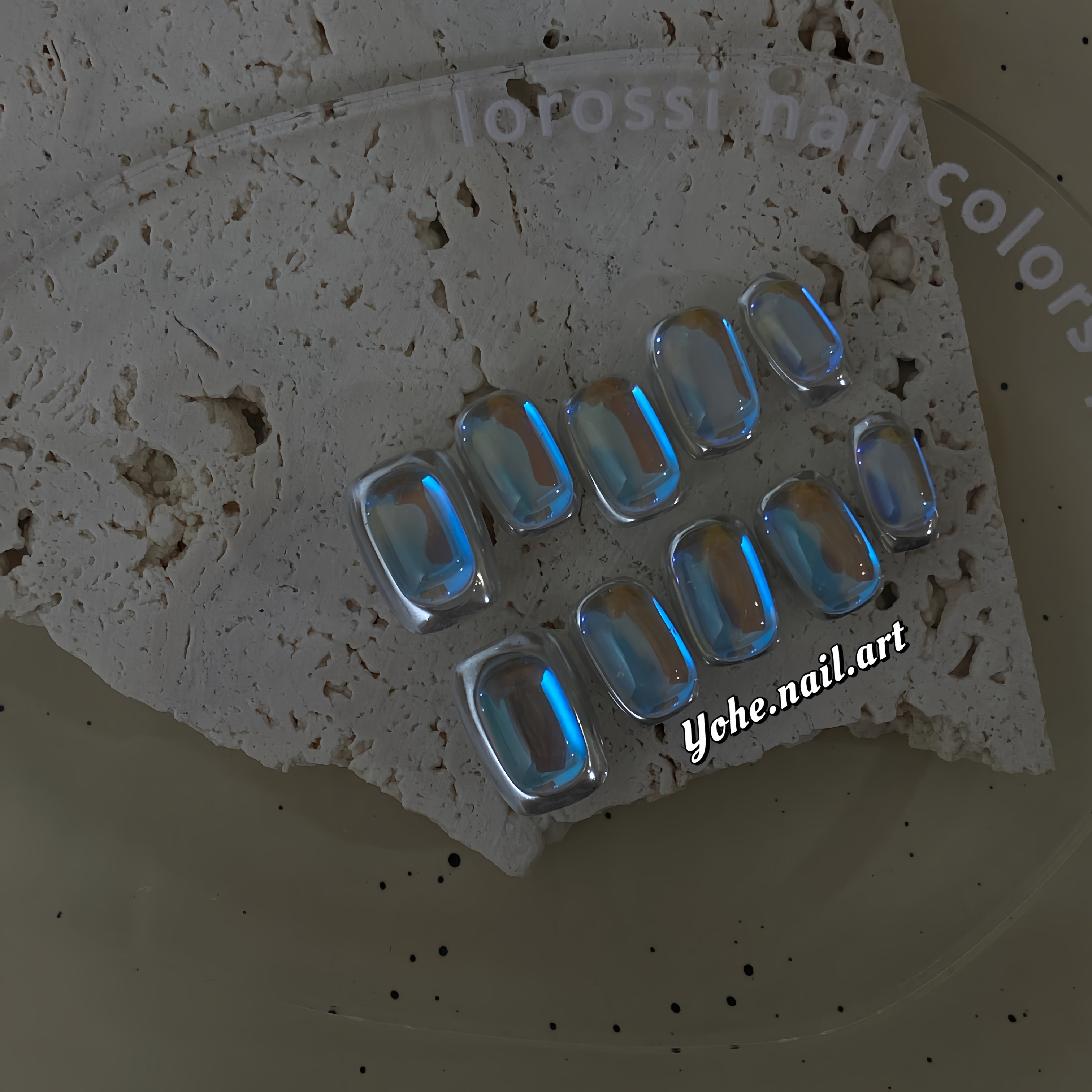 宥荷Studio 赛博冰块 高级感穿戴甲美甲定制假指甲手工定制短甲,彩妆/香水/美妆工具,穿戴甲/甲片,淘宝优惠券,粉丝福利购,淘宝优惠卷