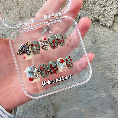 宥荷Studio 天王星 ins高级感穿戴甲美甲定制假指甲手工定制短甲