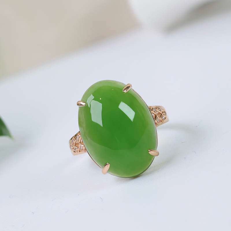 原创设计翡翠金镶玉手饰送妈妈