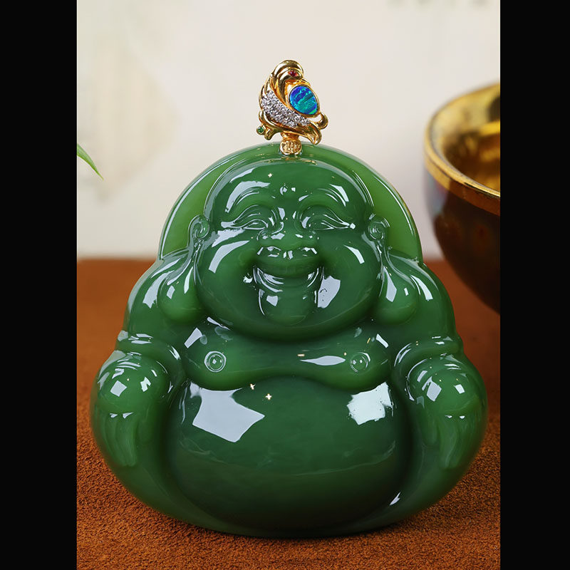 时尚潮流和田玉项链金镶玉送长辈