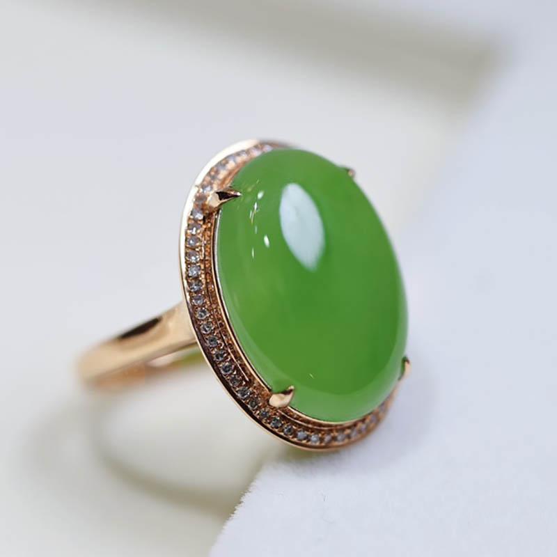 原创设计翡翠金镶玉手饰送老婆