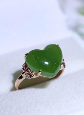 原创设计翡翠金镶玉手饰送老婆