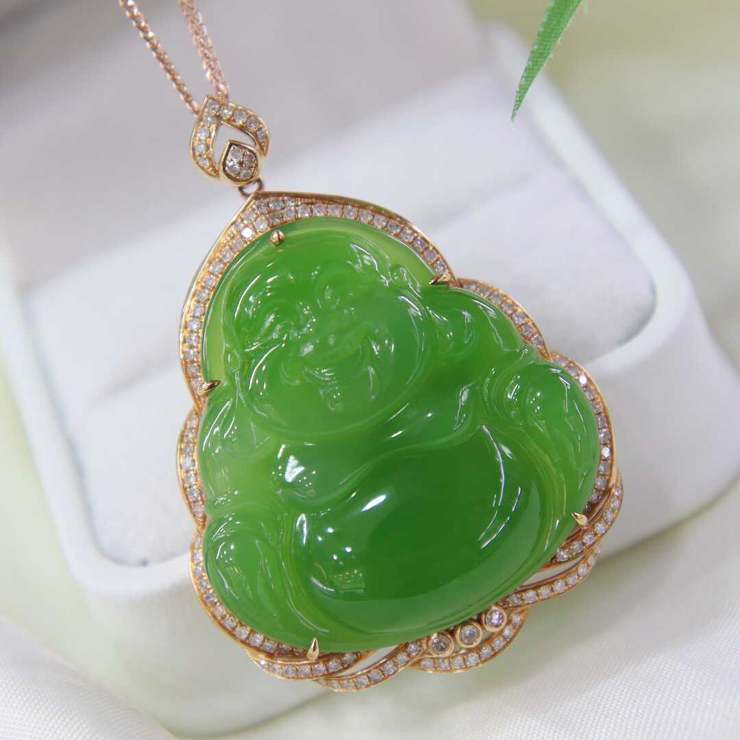 原创设计翡翠金镶玉送妈妈礼物