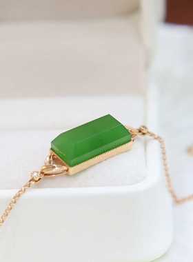 原创设计金镶玉手饰送老婆礼物