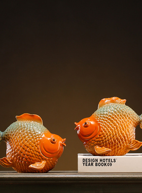 状元陶瓷摆设国潮办公桌面摆件