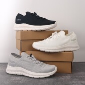 轻便防滑踩屎感休闲运动鞋 出口欧美滞留单夏季 男女透气飞织网面鞋