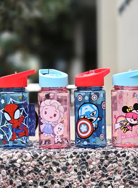 出口美国 PORTA原装带吊牌卡通系列塑胶儿童吸管杯 不含BPA