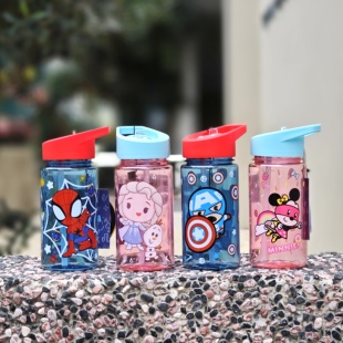 出口美国 PORTA原装带吊牌卡通系列塑胶儿童吸管杯 不含BPA