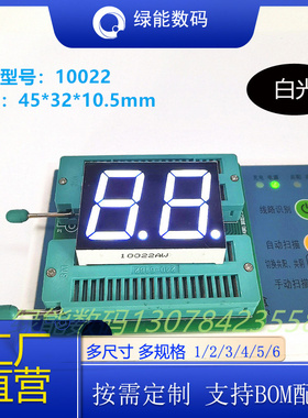 数码管1寸2位白色显示屏高亮10022共阴/共阳厂家直销 量大从优