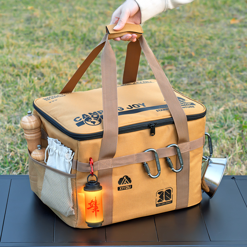 户外收纳包多功能战术大容量露营装备炊具收纳袋气罐调料瓶收纳袋