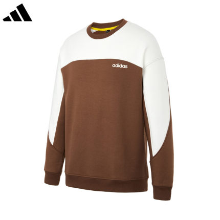 adidas阿迪达斯加绒卫衣男女官方正品新款运动休闲圆领长袖JW1710