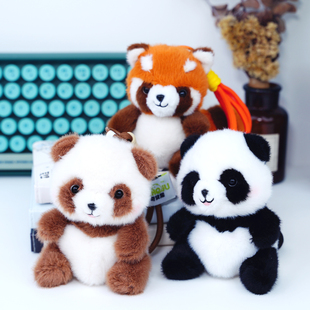 熊猫七仔浣熊公仔挂件手腕挂绳背包挂饰成都旅游纪念品小礼物礼品
