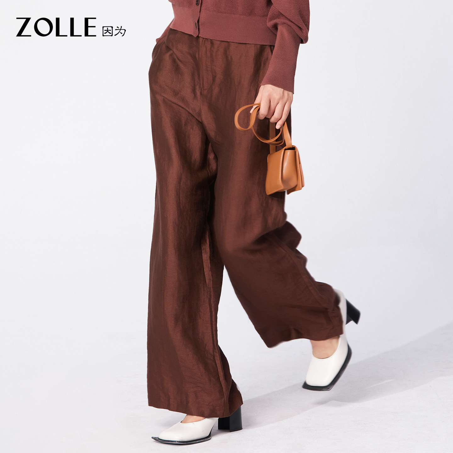 【亚麻精选】ZOLLE因为百搭通勤亚麻舒适亮感阔图裤,女装/女士精品,休闲裤,淘宝优惠券,粉丝福利购,淘宝优惠卷