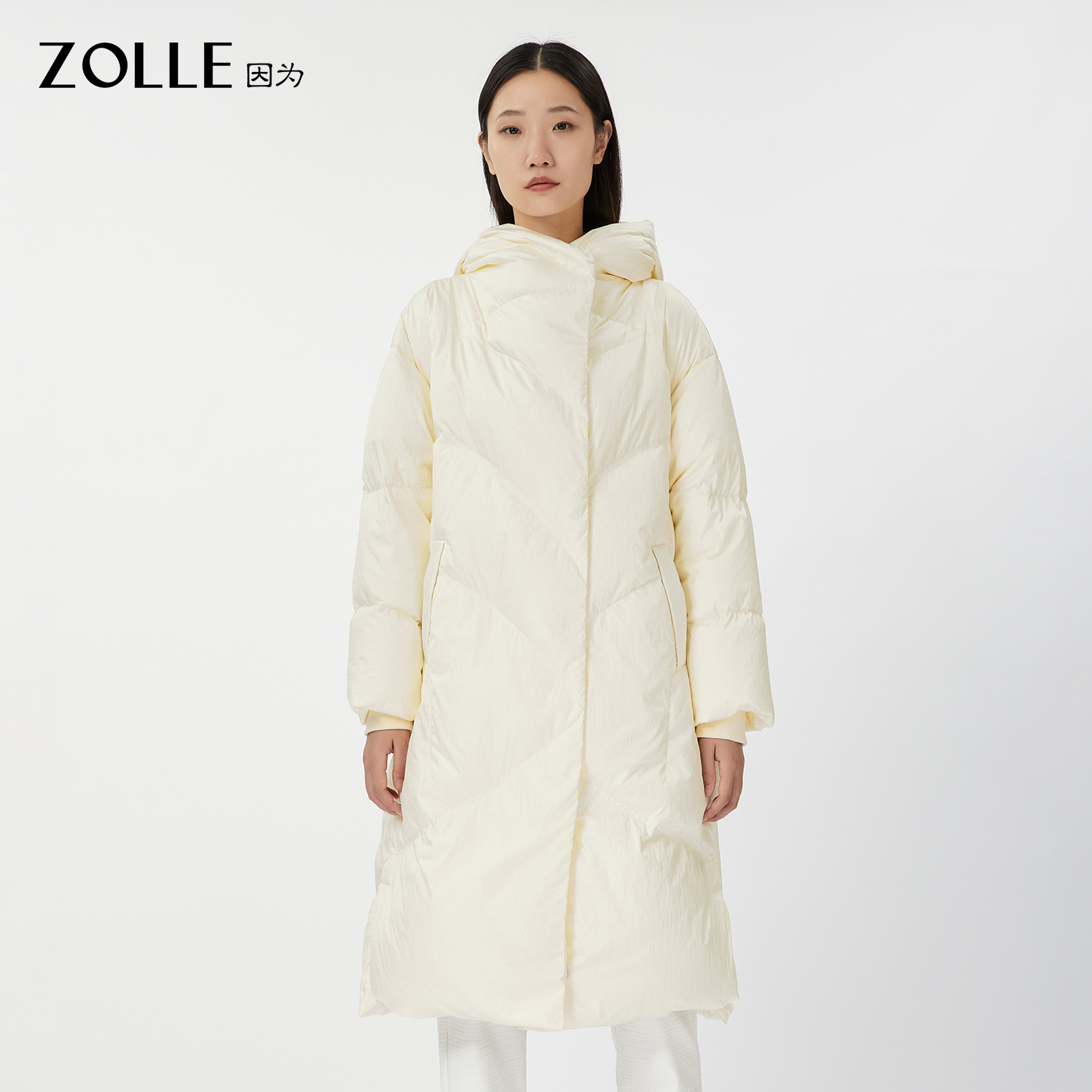 【秋冬精选】ZOLLE因为大廓形保暖百搭长款设计款羽绒一件过冬