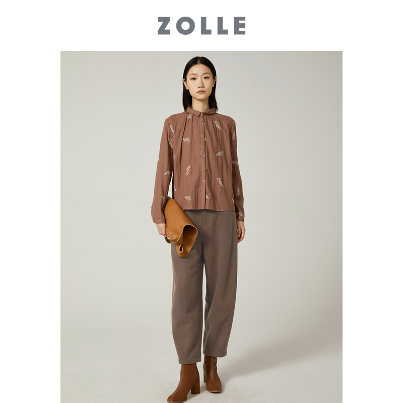 ZOLLE因为24秋冬新款长袖衬衫