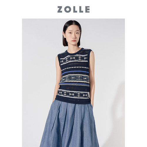 因为春夏新款基础针织马甲