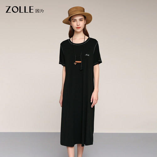 【ZOLLE因为】明线利落剪裁宽松连衣裙26春夏新品