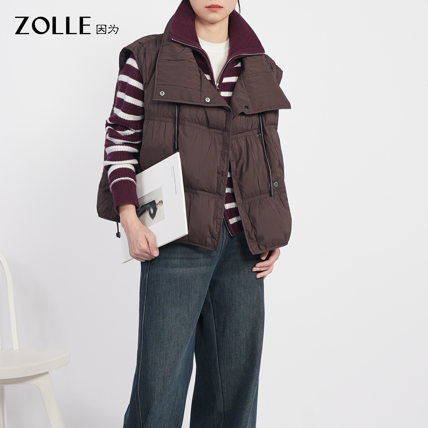 ZOLLE因为文艺风90鹅绒马甲