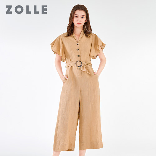 zolle因为春夏新款v领显瘦连体裤