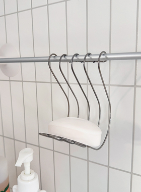 博主同款卫生间香皂挂钩201不锈钢沥水置物架厨房洗碗海绵收纳钩