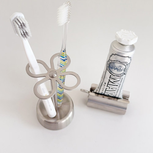 日式不锈钢花瓣牙刷架四孔牙刷座