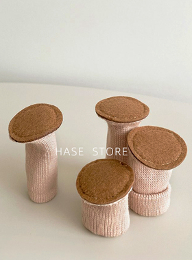 可爱蘑菇椅子脚套静音针织防滑耐磨餐桌脚垫沙发茶几凳子腿保护套