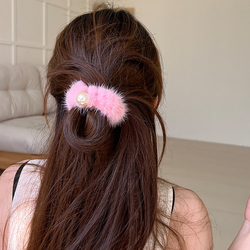 爱心蝴蝶结韩国进口头绳珍珠优雅